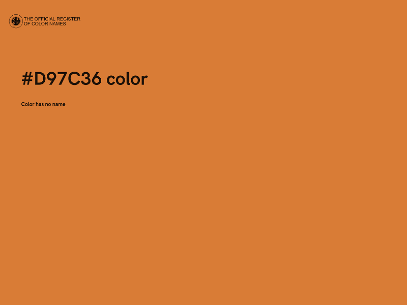 #D97C36 color image