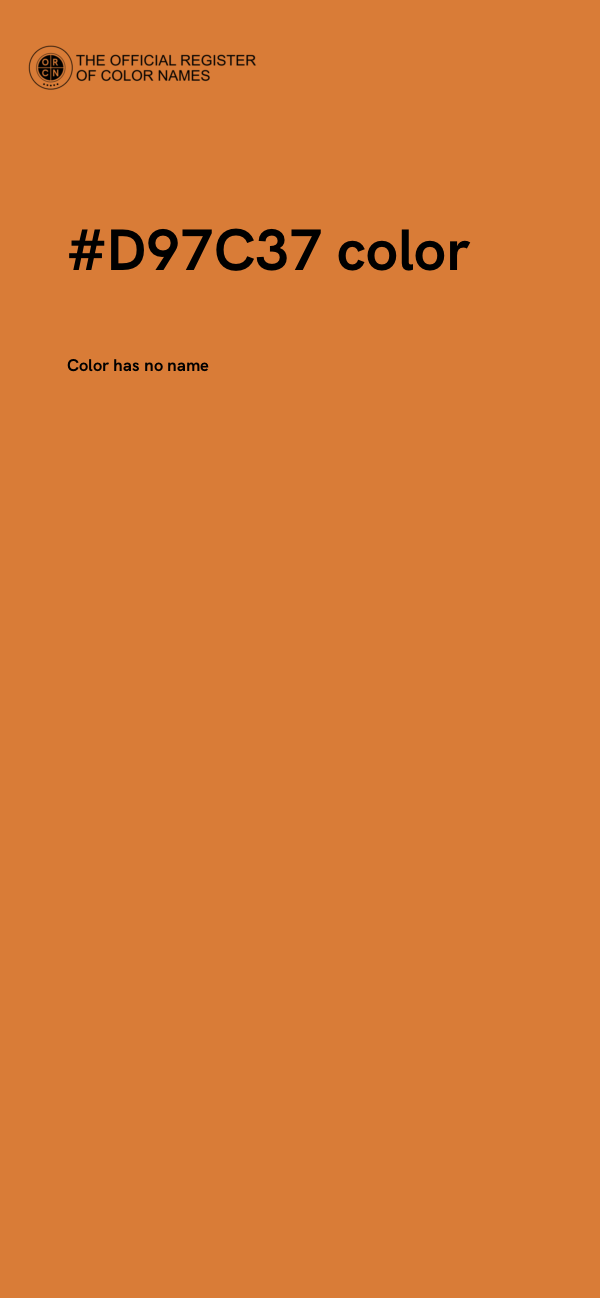 #D97C37 color image