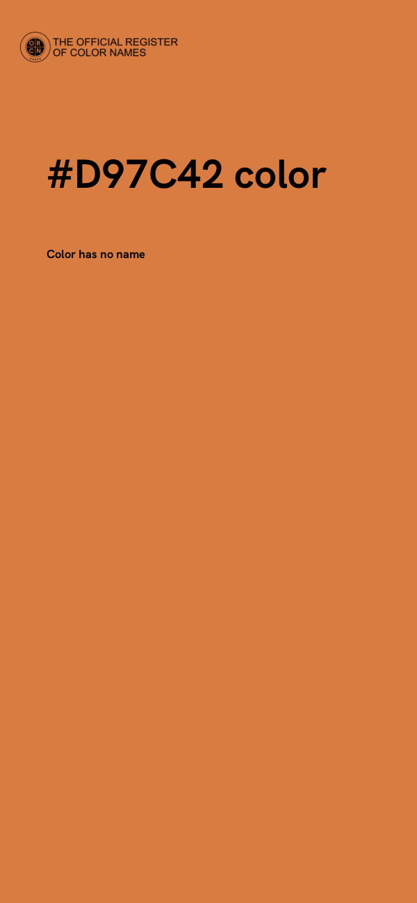 #D97C42 color image