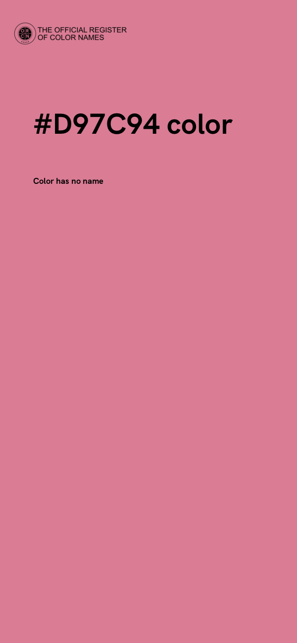 #D97C94 color image
