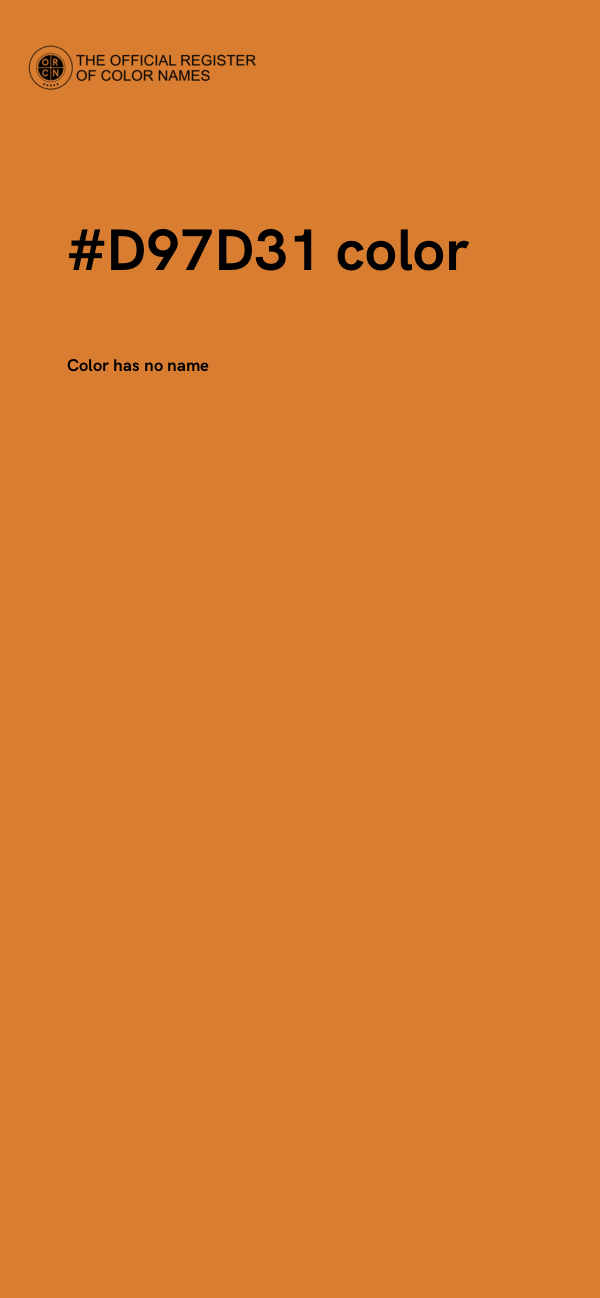 #D97D31 color image