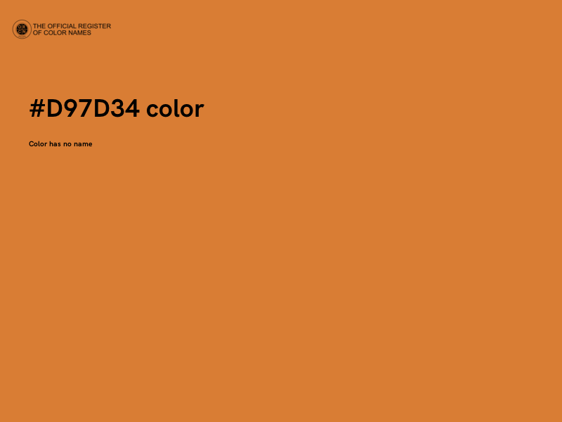 #D97D34 color image