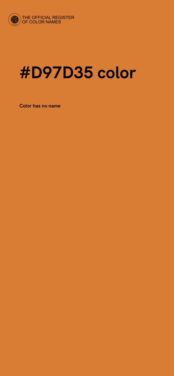 #D97D35 color image