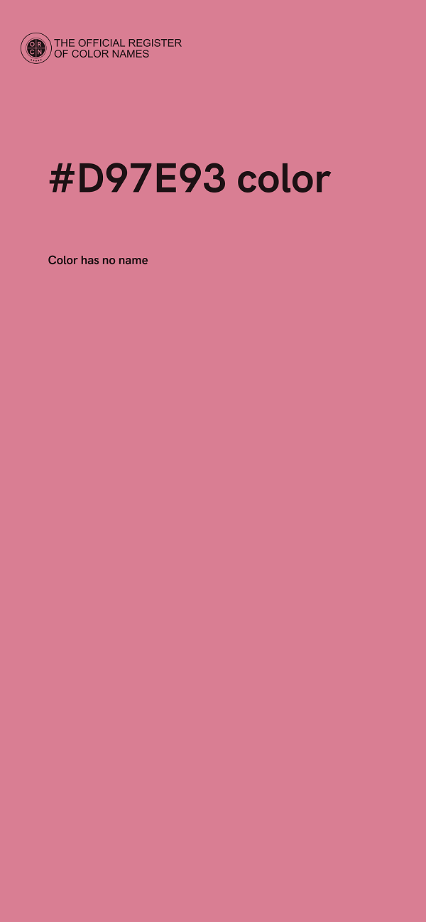 #D97E93 color image