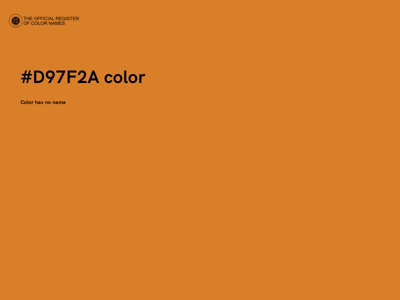 #D97F2A color image