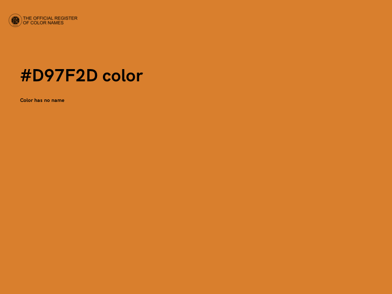 #D97F2D color image