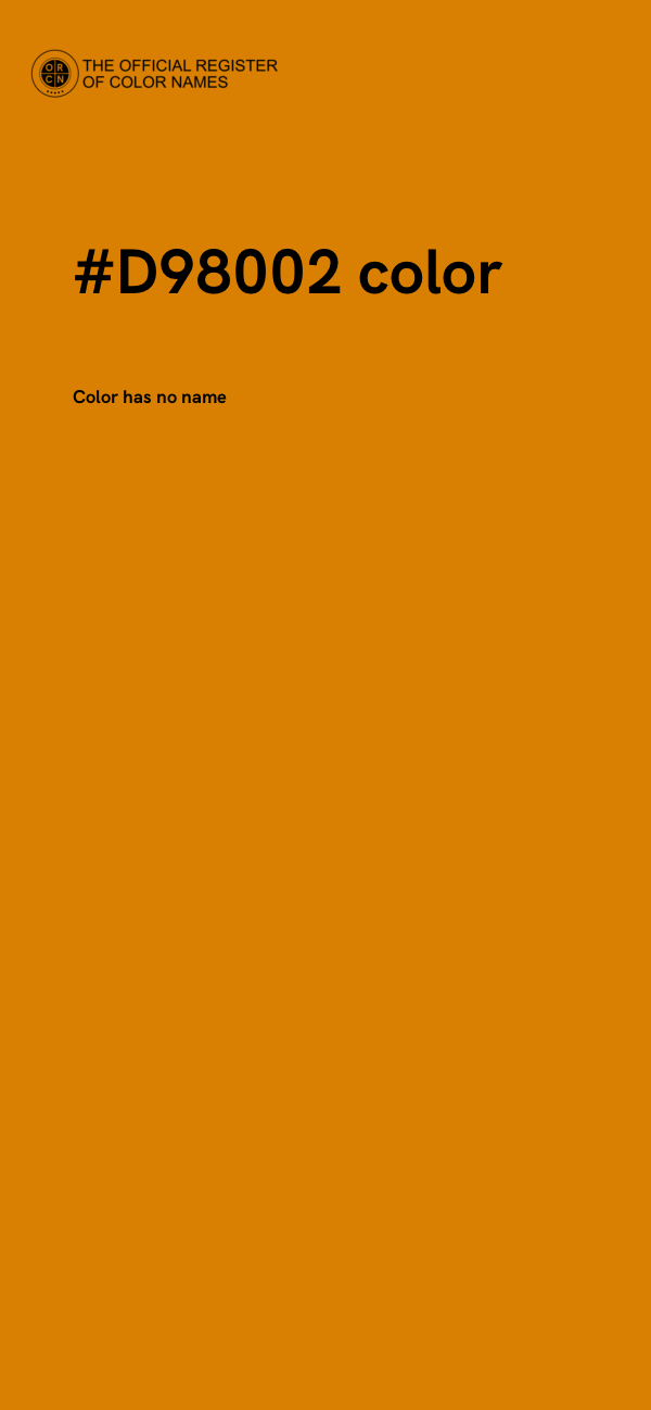 #D98002 color image