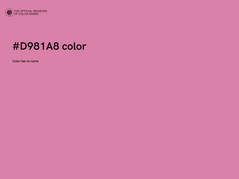 #D981A8 color image