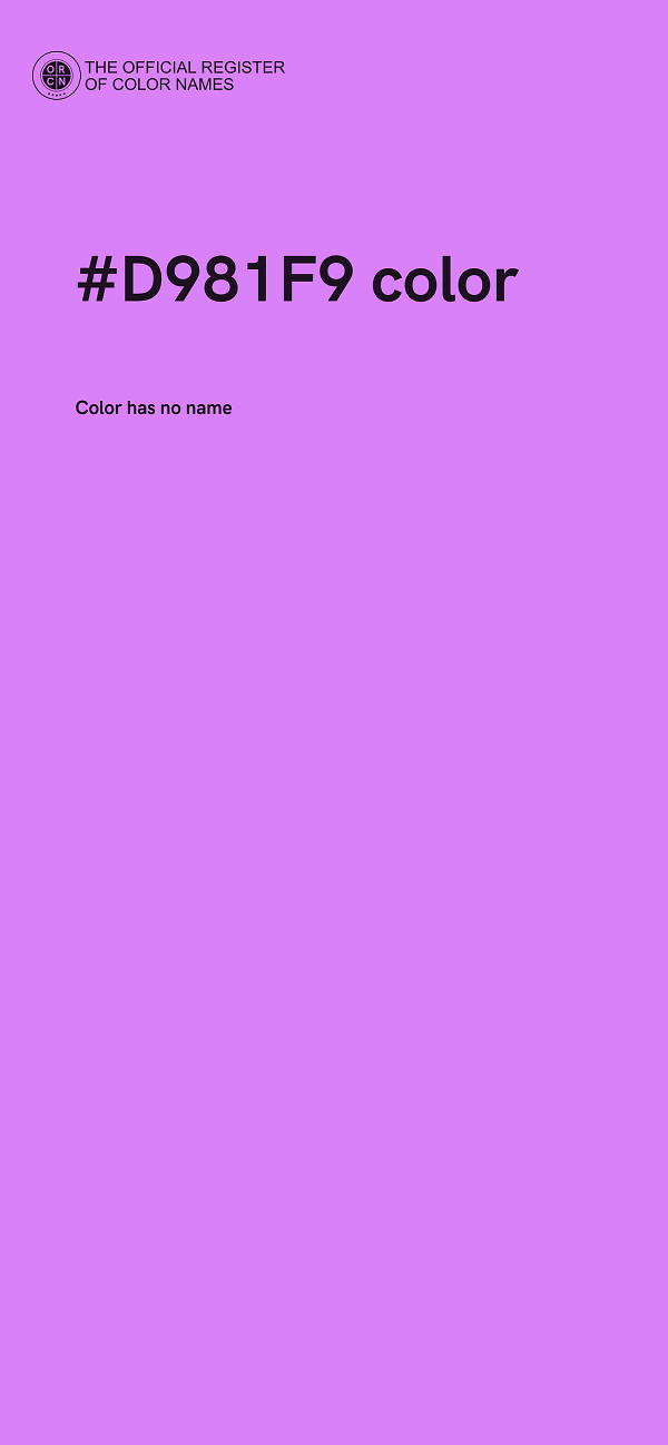 #D981F9 color image