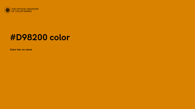 #D98200 color image