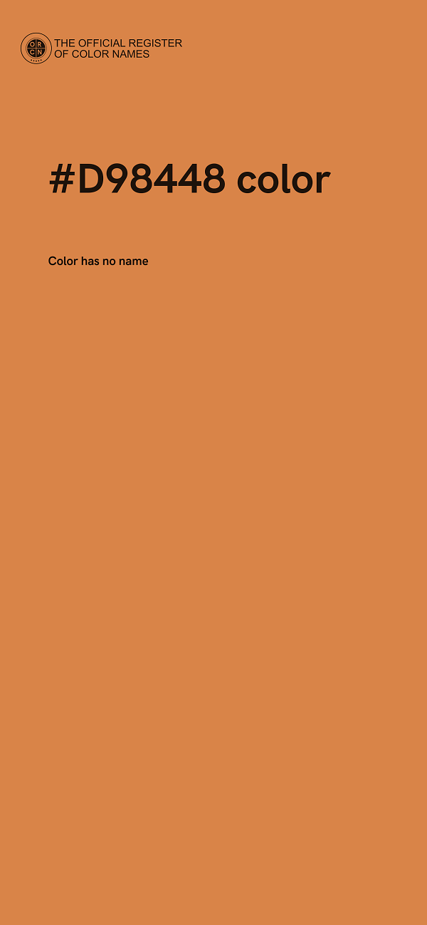#D98448 color image