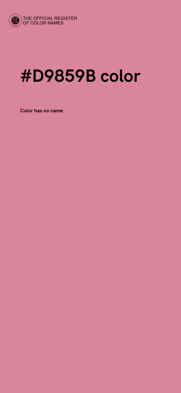 #D9859B color image