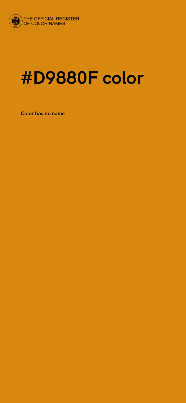 #D9880F color image