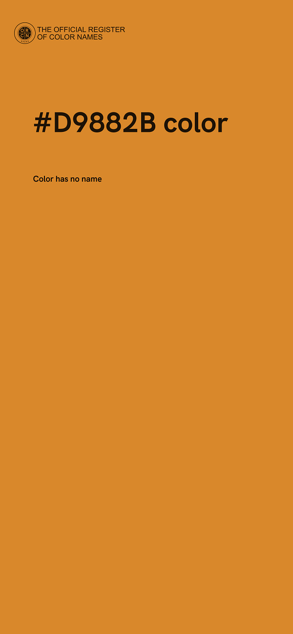 #D9882B color image