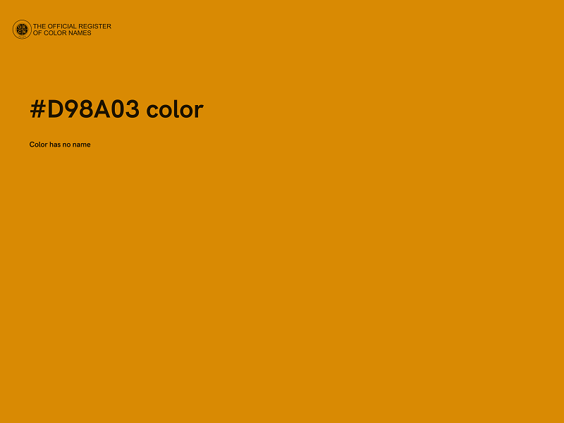 #D98A03 color image