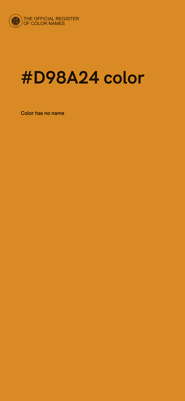 #D98A24 color image