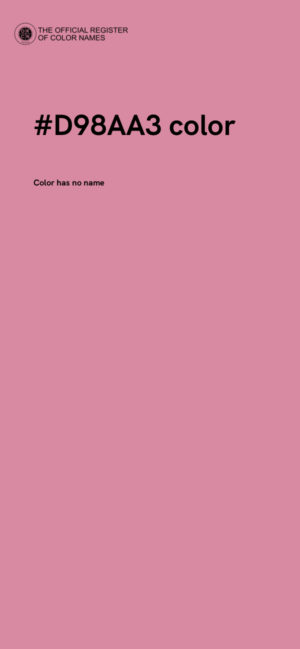 #D98AA3 color image