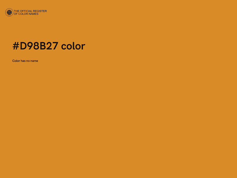 #D98B27 color image
