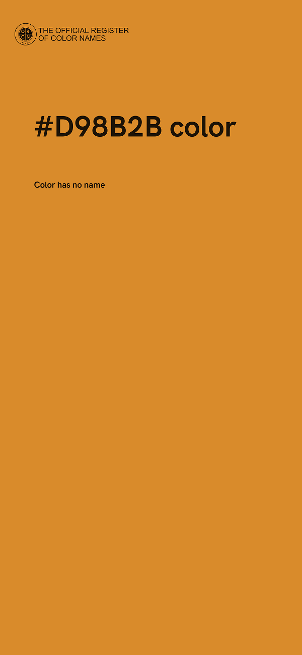 #D98B2B color image