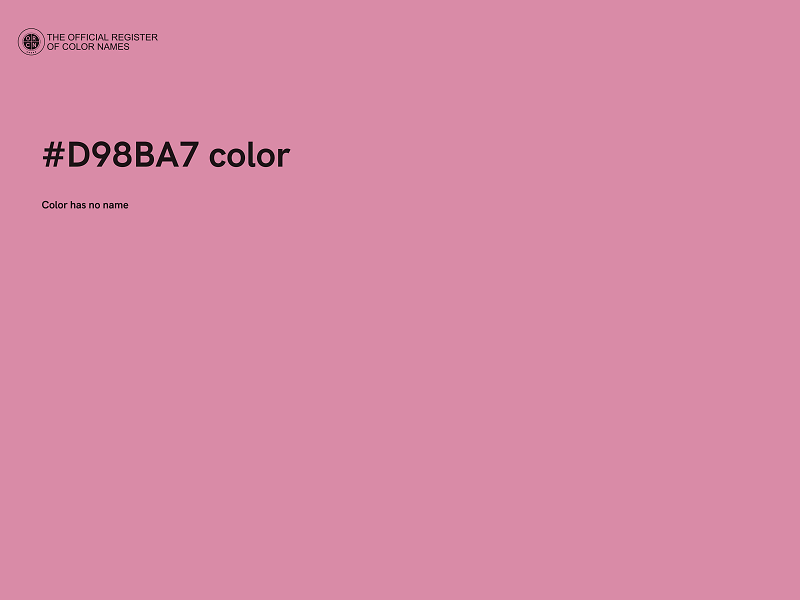 #D98BA7 color image