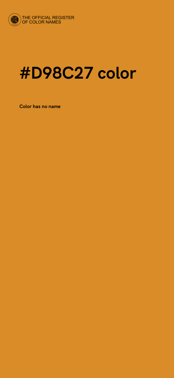 #D98C27 color image
