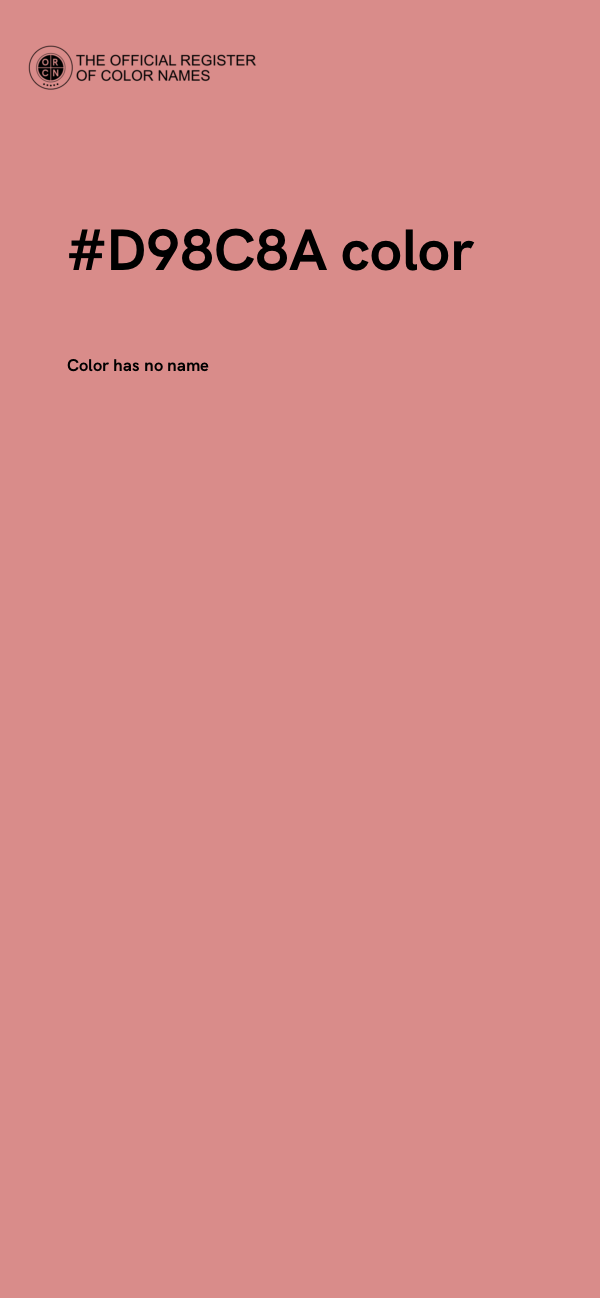 #D98C8A color image
