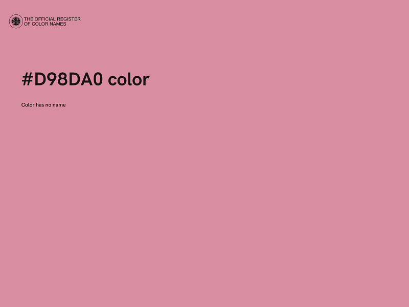 #D98DA0 color image