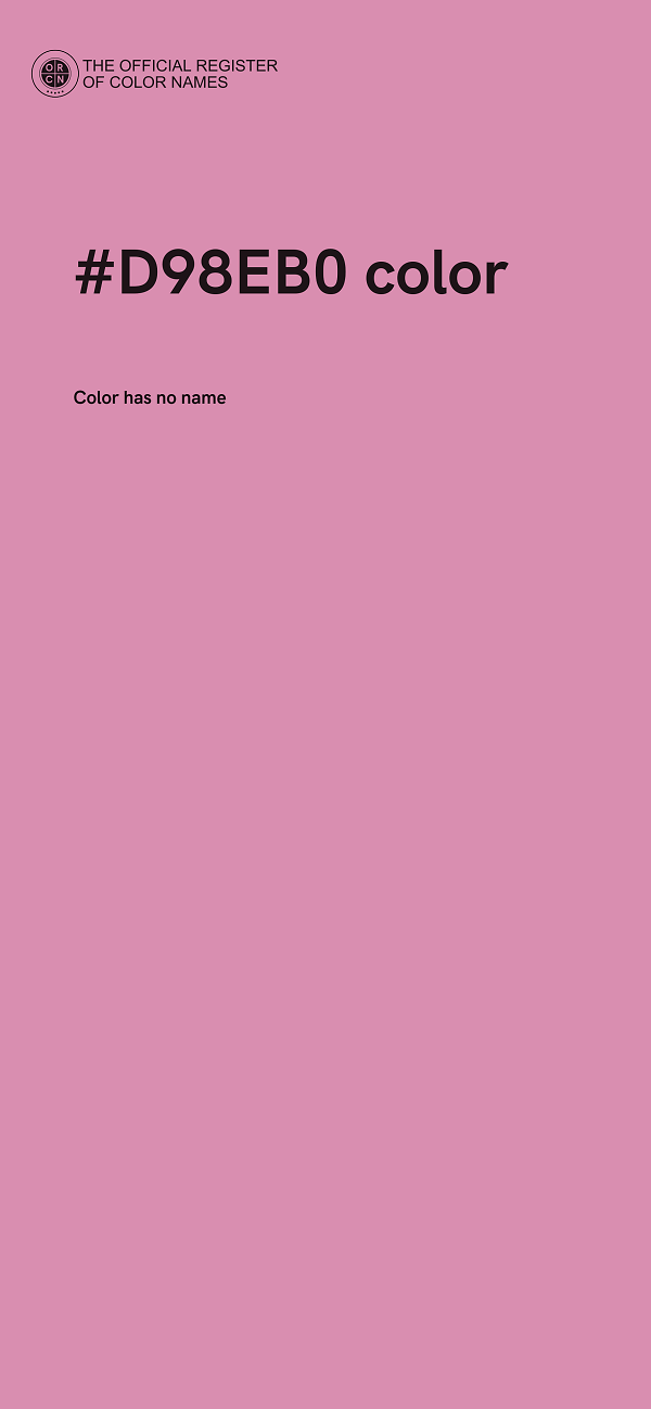 #D98EB0 color image
