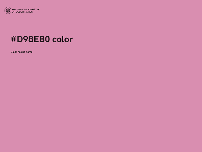 #D98EB0 color image