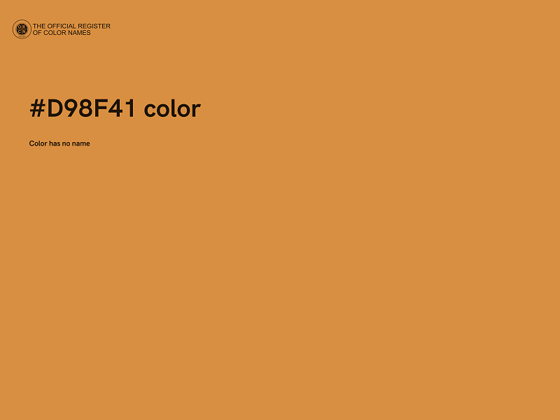 #D98F41 color image