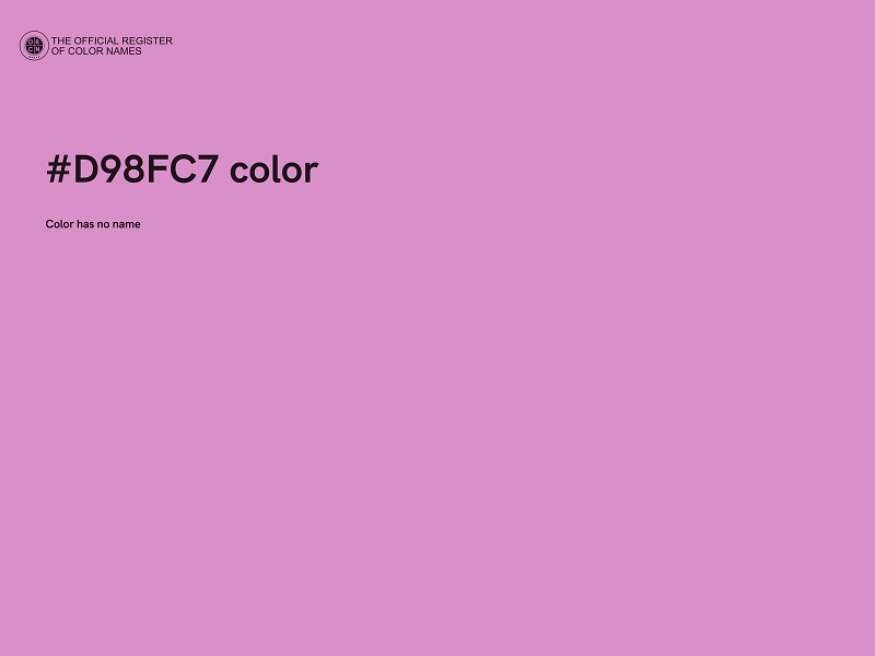 #D98FC7 color image