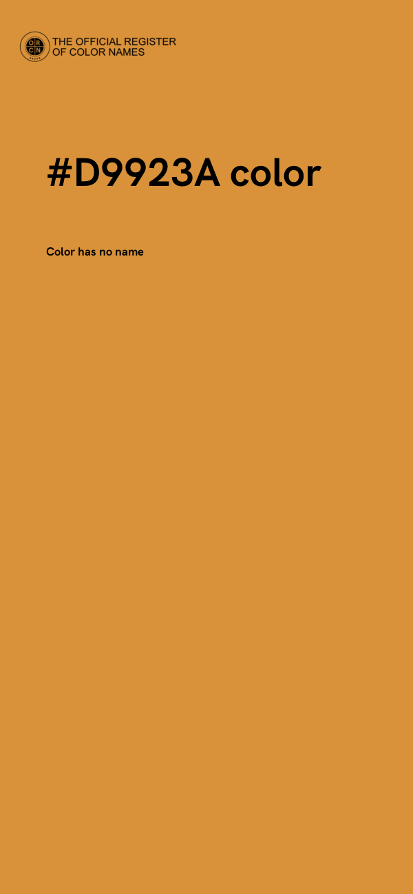 #D9923A color image