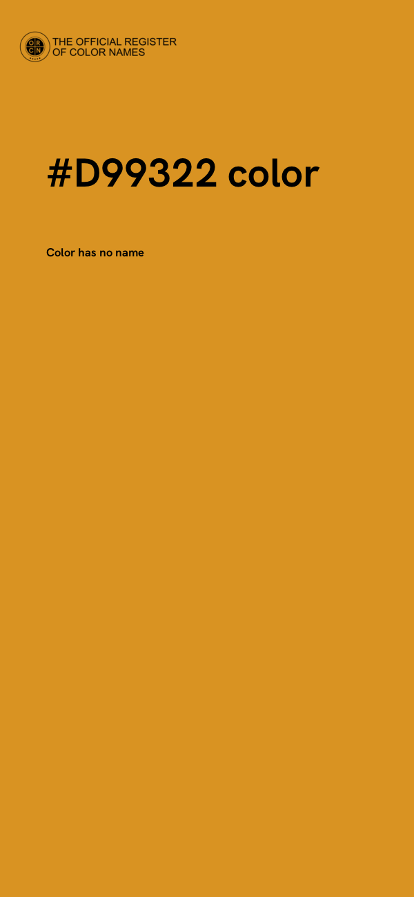 #D99322 color image