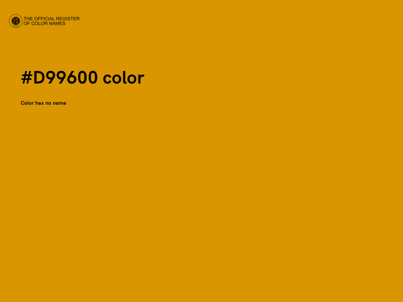 #D99600 color image