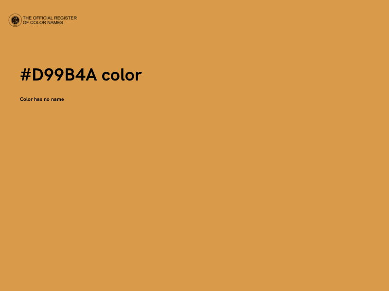 #D99B4A color image