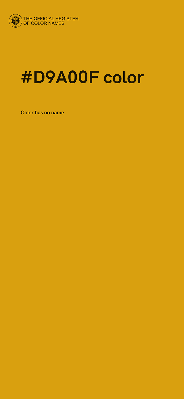 #D9A00F color image