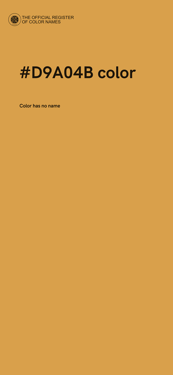 #D9A04B color image