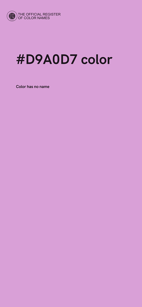#D9A0D7 color image
