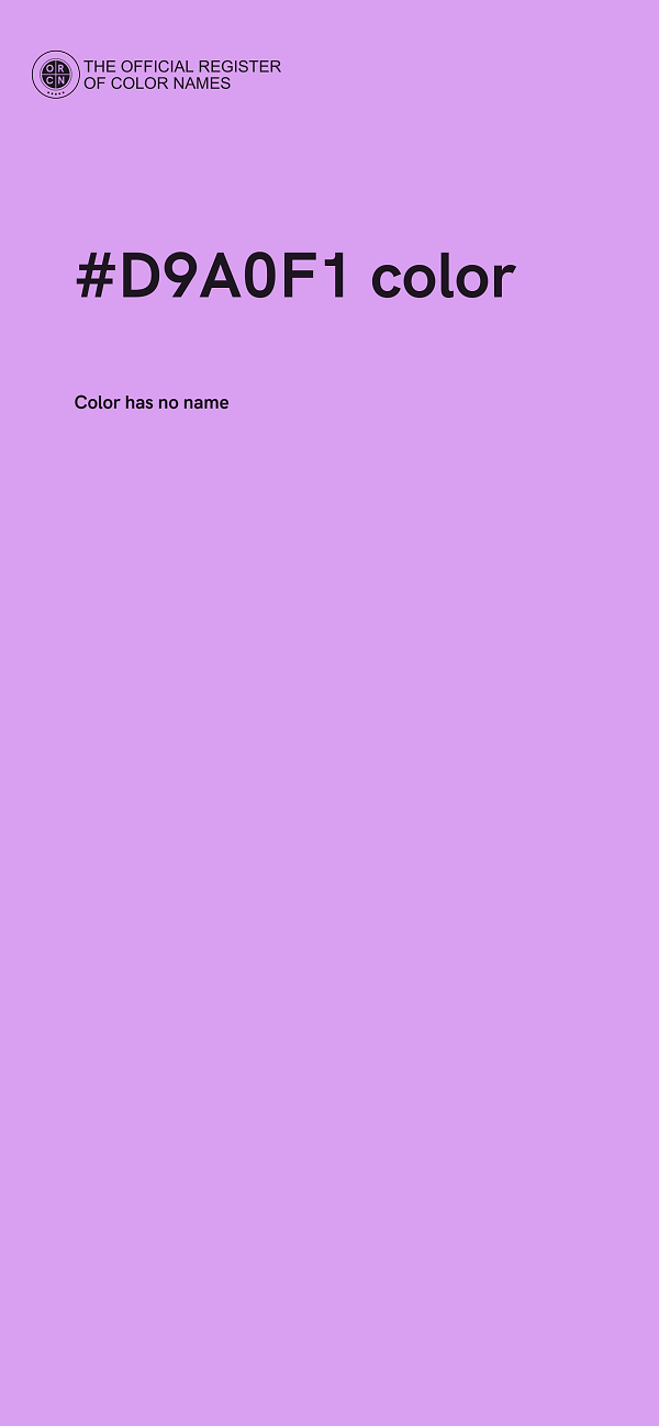 #D9A0F1 color image