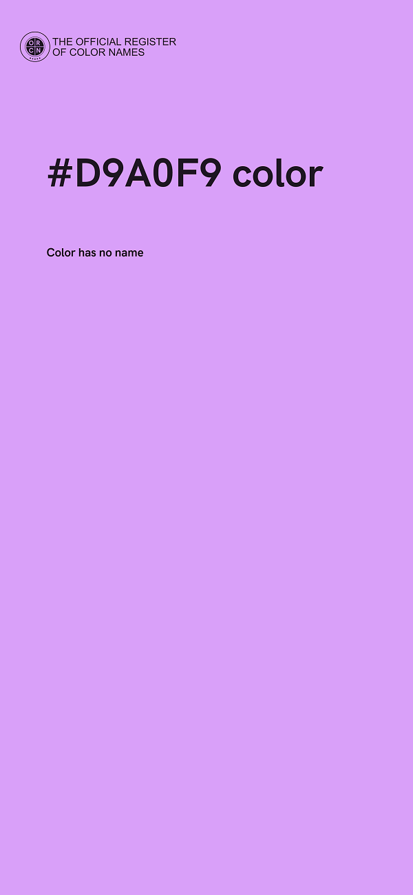 #D9A0F9 color image