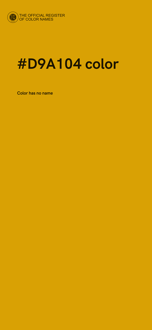 #D9A104 color image