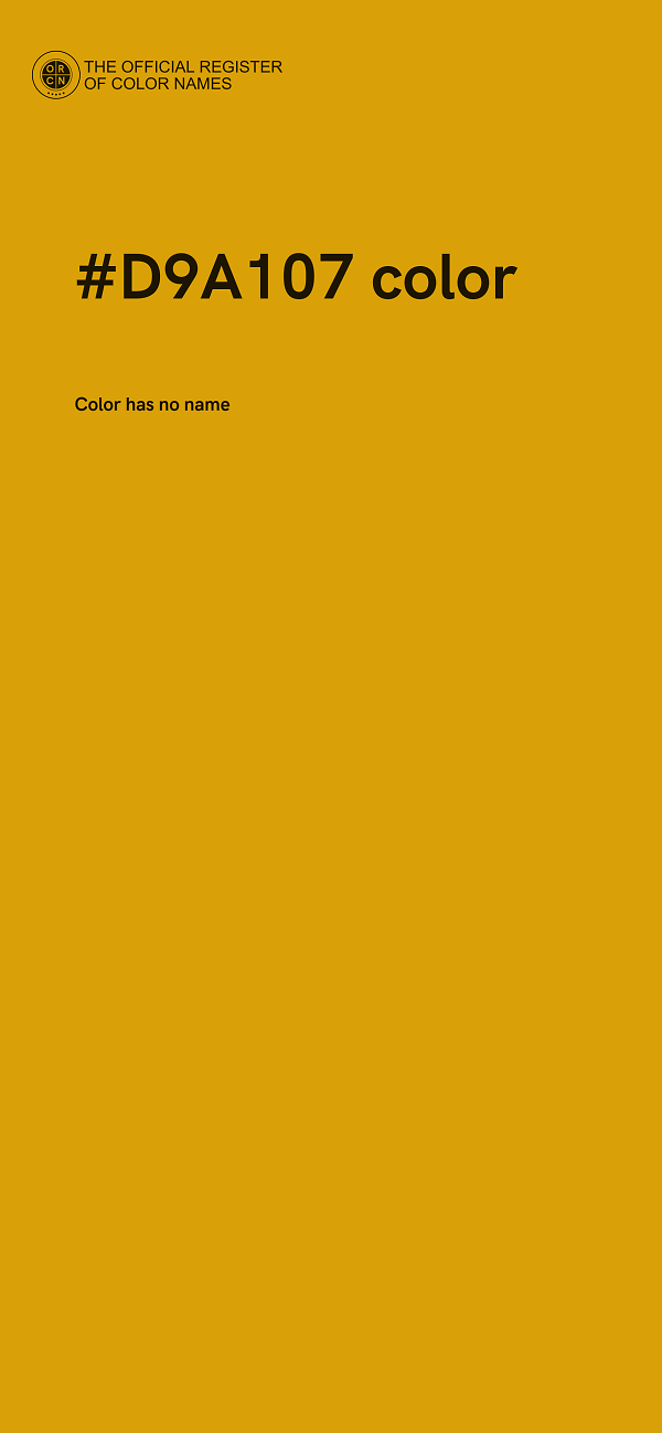 #D9A107 color image