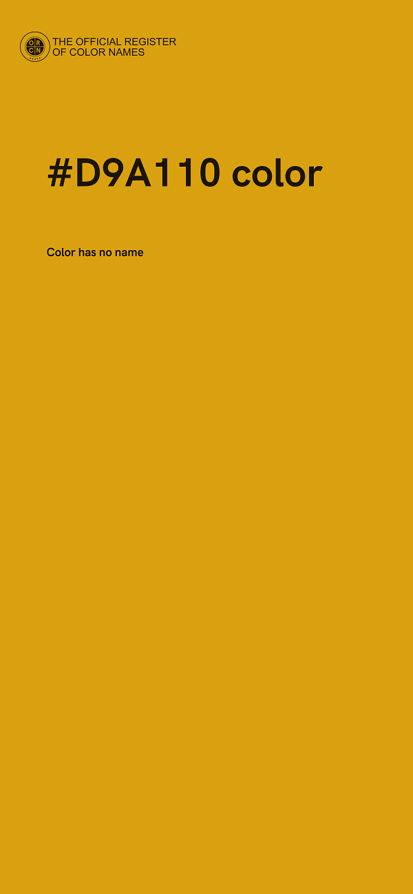 #D9A110 color image