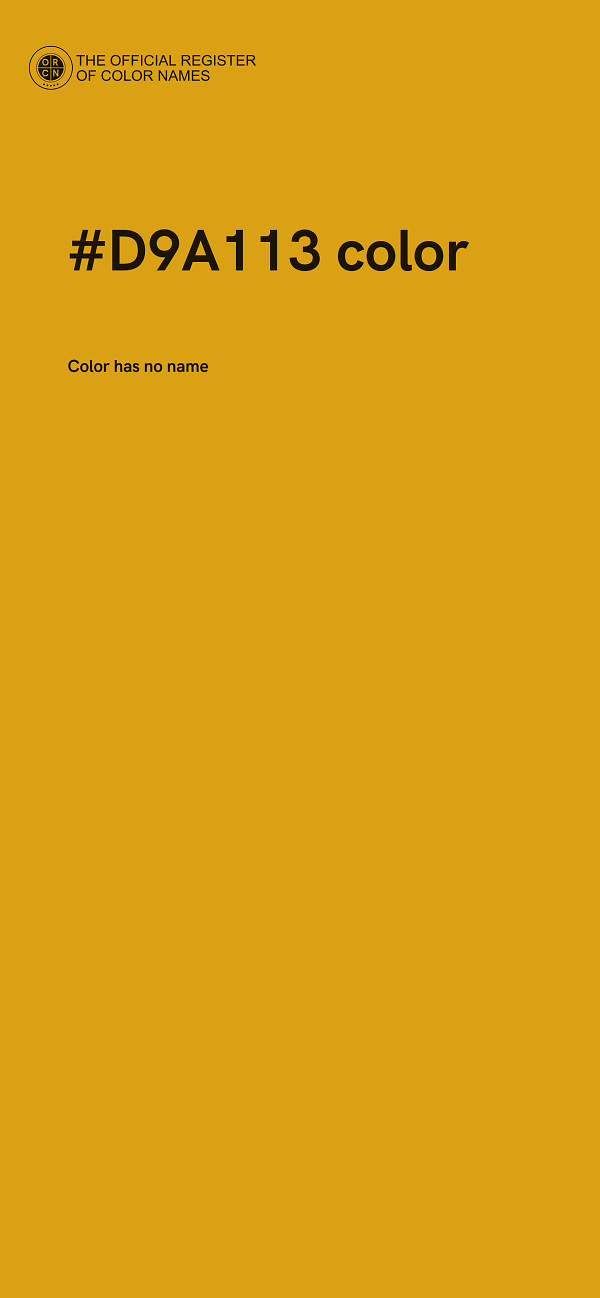 #D9A113 color image