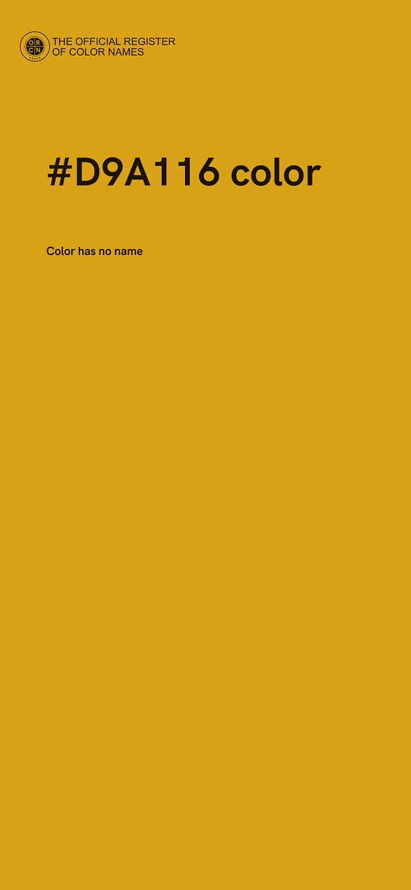 #D9A116 color image
