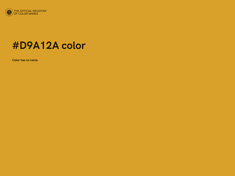 #D9A12A color image