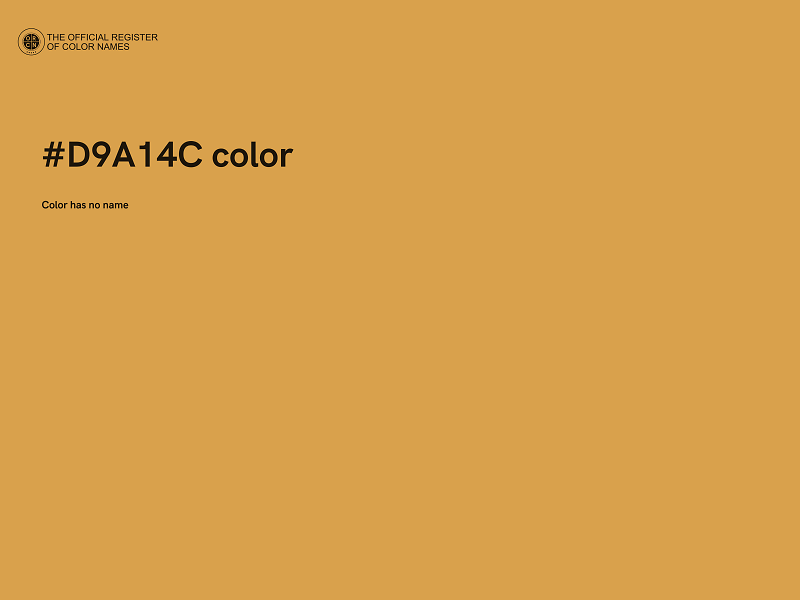 #D9A14C color image