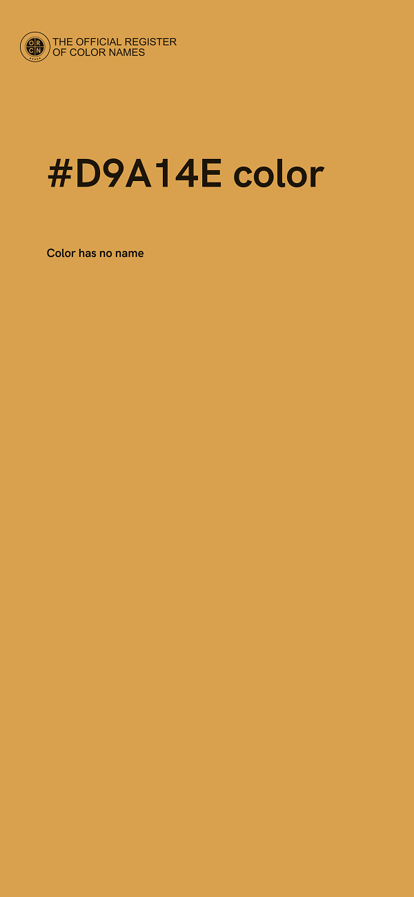 #D9A14E color image