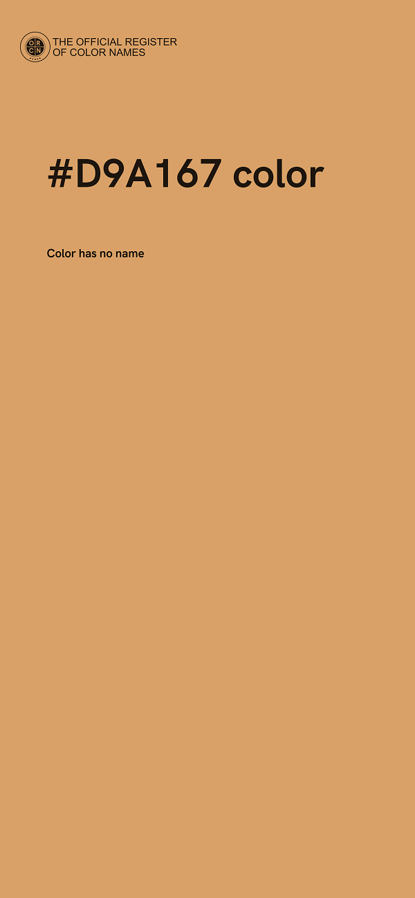 #D9A167 color image