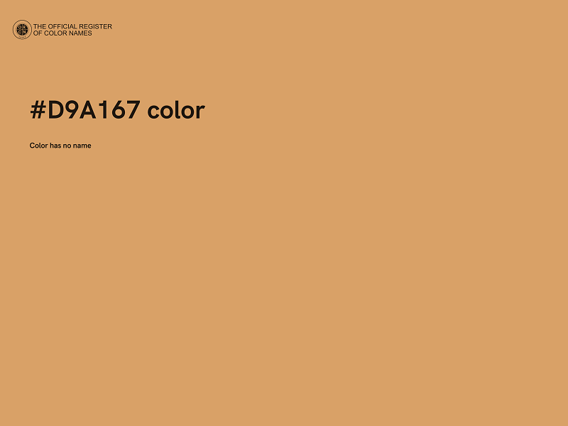 #D9A167 color image